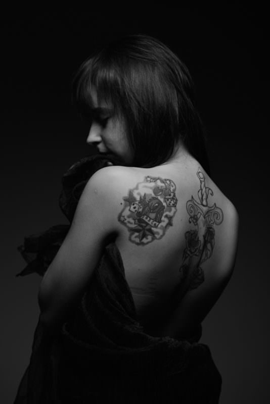 Silverheart projekt fotograficzny tatuaż w portrecie